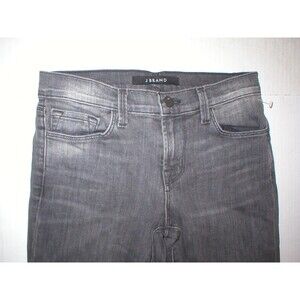 New $218 J Brand Jeans Jax Dark Gray Skinny Leg 25 Womens Distressed Charcoal